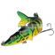 Classic 12.5cm 20g Pike Fishing Baits Hook 9 Segment  Multi Joint Body Pike Lure