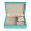 wholesale luxury delicate tiffany blue cardboard and leather jewelry gift boxes