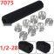 1/2-28 9.75L Black Tube Fuel Solvent Filter + 8 7075 1.375 D Storage Cups For NAPA 4003 WIX 24003