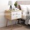 Bedroom white wooden bedside table night stand