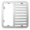 Floor Sink Parts 9-3/8 Inch Enamel Cast Iron Square Floor Sink Half Top Grate