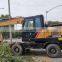 China wheel excavator 15t hydraulic mobile wheeled excavator SY155W cheap price