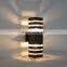 Aluminum Outdoor Up And Down Wall Lamp Modern Surface Mounted Garden Wall Light