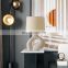 Modern Creative Resin Desk Light For Living Room Nordic Fabric Bedside Night Lights Art Design LED Table Lamp