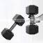 Manufacturer Dumbbells Sale Custom Logo Rubber Coated Full Black Home Gym Equipment Weight Set Hex Dumbbells