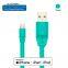 Premium flat noodle mfi lightn ing cable  fast charging data  usb charger for Apple iPhone 7/7plus/8/8plus
