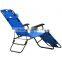 Patio Folding Recliner Lounge Chair Chaise (Blue)