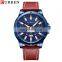 CURREN Hot selling waterproof quartz watch fashion belt watch business calendar men's watch