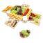 Wine Wood Bamboo Cheese Charcuterie Board Set With Removable Slate Cutlery Set