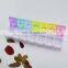 Hot Sell Large Compartment Weekly Pill Box Cases 7 Days Pill Box Organizer With Spring Open
