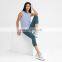 Oem Womens Yoga Tank Tops Plus Size Hollow Out Back Sports T Shirts With Mesh