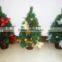 PVC material modern artificial tree/Calfornia Artificial mini Christmas Trees With Mental Square Bottom for Tabletop Decoration