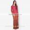 2016 fashion design baju kurung with lace indonesia BJ043