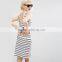 Stripe long skirt and tops women blouse latest tops designs girls