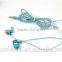 2016 latest nylon braided cable stylish in-ear headphone for girls for htc