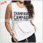 Street-Styling 100% cotton loose fit sleeveless custom gym sport tank top casual style women t-shirt                        
                                                Quality Choice