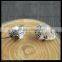 LFD-0069B Wholesale White AB Crystal Glass Skull Connector Beads, with Rhinestone Paved Spacer Loose Bead Jewelry Making