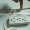USA 3 outlets power cords with UL listed 6 feet White color