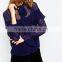 lotus leaf transparent women shirt long sleeves women blouse OEM service