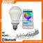 China factory E27 RGBW colors LED bulb APP bluetooth music smart LED light bulb