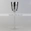 Hot Selling Tall Silver Glass Candlestick Holders