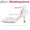 Wholesale pointed toe crystal stiletto wedding shoes with ankle strap