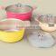 Die-casting high quality pan ceramic sauce pot casserole cookware set