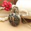 Lover birds japan movt quartz pocket watch japan movt