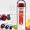 New design plastic stylish water bottle fruit infuser