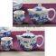 Special design gongfu teaset porcelain clay teapot 350ml with 6pcs 100ml teacup and tea tray