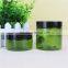 100ml transparent green PET cream jar with hand clip cap form suzhou haotuo factory