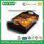 Cushioned wooden lap serving tray with handles