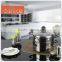 Multi-layer stainless steel steamer cooking pot with steel lid bakelite handles