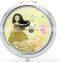 chinese girl hot beauty salon mirror for monther's day gift pocket mirror/metal compact mirror