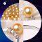 8mm golden/white color high luster akoya latest pearl ring design