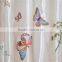 China Modern Butterfly Bead Curtain Green Linen Curtain for Living Room