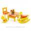 3D Assembling Mini Furniture Rocking Horse Rocking Chair And Table Set For Kindergarten Wooden Toy