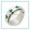 Irish Clover Spinner Stainless Steel Ring