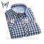 OEM t shirt for men plaid fabric men t-shirts embroidery designs