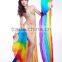 SWEGAL belly dance silk fan veil,belly dance fan veils SGBDD14006