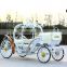 Romantic white wedding cinderella horse buggy carriage party decoration