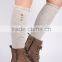 2015 knitting lace boot cuff socks long leg warmer