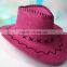 Mexican Suede Leather Cowboy Hat With Cross Stitching