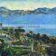 Decorative Wall Hanging Glass Landscape Oil Painting