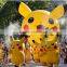 LED Giant inflatable pikachu toy with rope for promotion