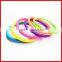 Fluorescent color luminous silicone thick Rubber band bracelet