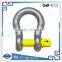 drop forged hardware alloy steel/carbon steel lifting hoist BW shape high strength shackle(alloy steel)