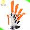 Hygienic rustproof and sharper than steel ceramic kitchen knife set with chef utility fruit paring ceramic knives, bonus peeler