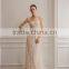 AR-59 Simple Generous Long Lace Sleeves Bride Dress O-Neck A-Line White Tulle Wedding Dress 2016