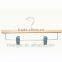 Our HEAD antique walnut/mohagany /brown wooden clips pants hanger skirt hangers for wholesale display